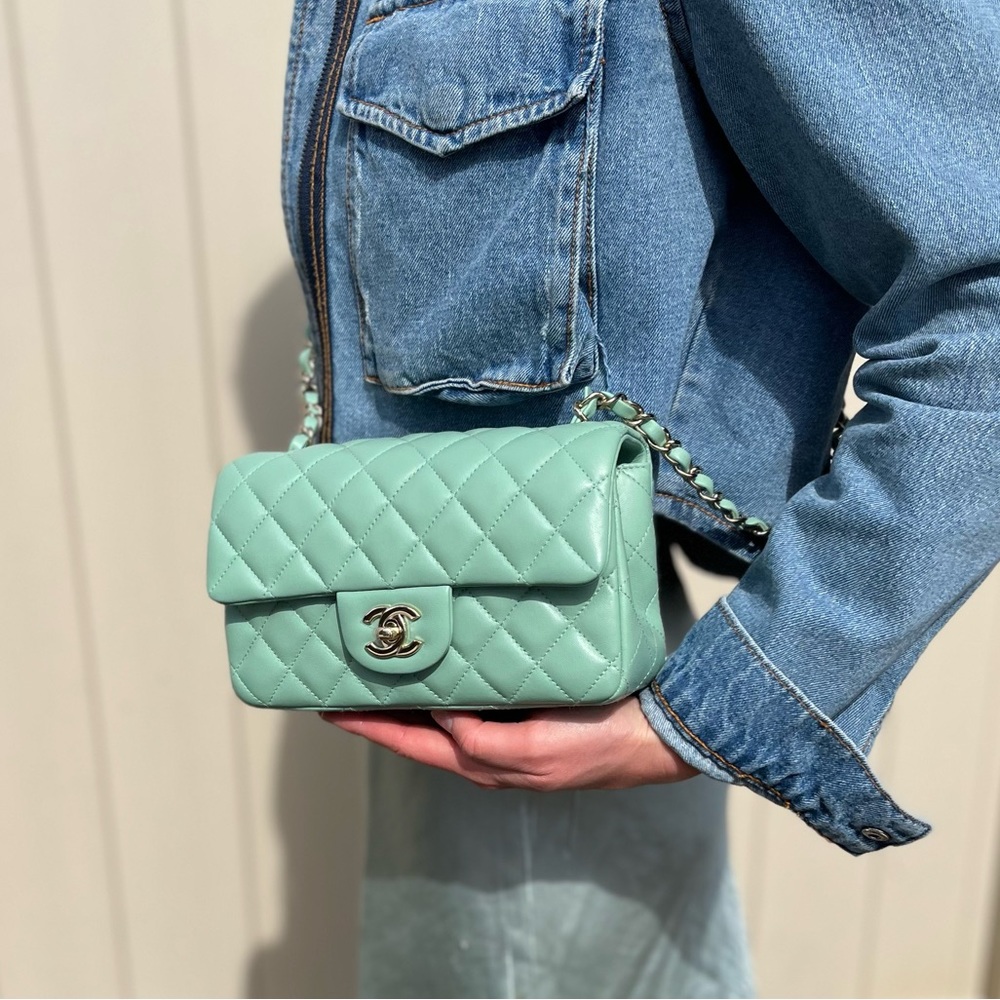 Sold RARE Chanel Pastel mini rectangle bag - Picture 4 of 17